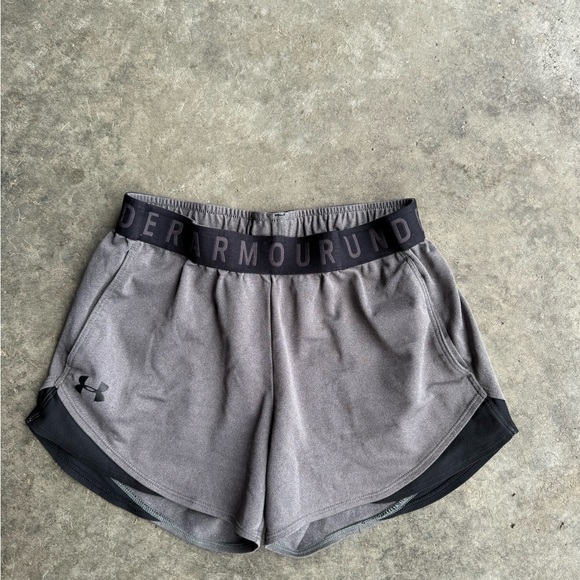 Under Armour Women's Black and Gray Athletic Shorts - Picture 1 of 3